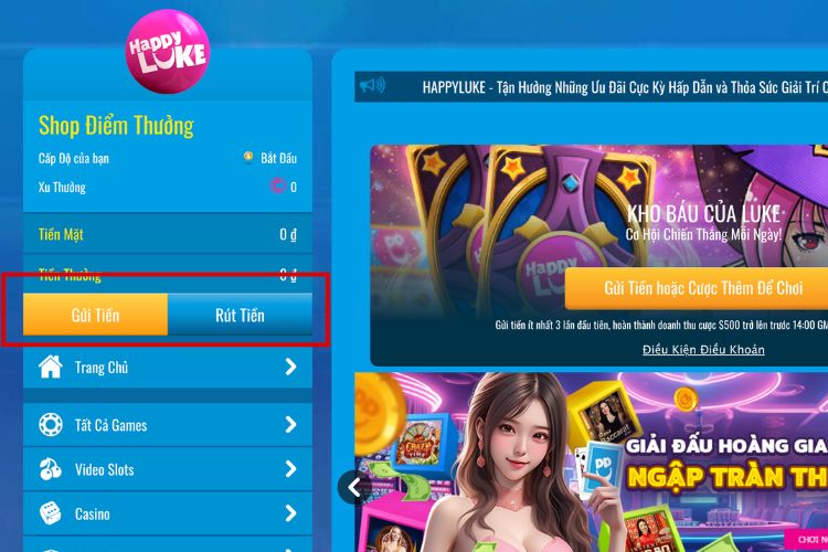 Hướng dẫn quy trình Rút tiền HappyLuke nhanh chóng