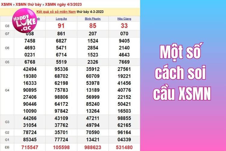Một số cách soi cầu xổ số miền Nam dễ ăn, dễ trúng